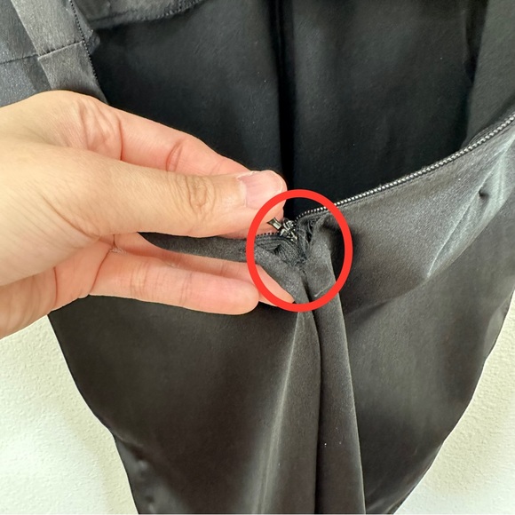 D&G Dolce & Gabbana Satin Black Backless Midi Dress - Picture 7 of 7